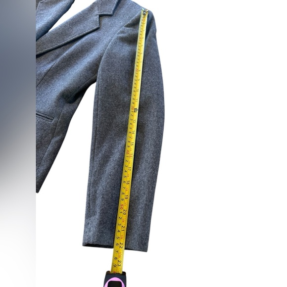 Vintage Pendleton Gray 100% Virgin Wool Blazer XS 6 USA Made Single Button 90s - Picture 6 of 12